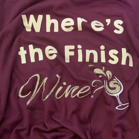 Where’s the Finish Wine- Racerback Workout Tank - Picture 2 of 4